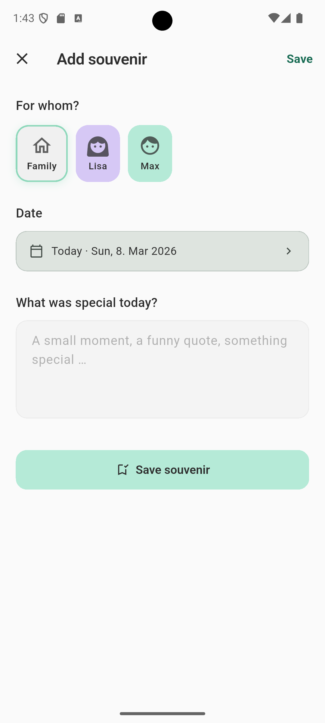 Memories app preview